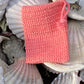 Pretty pink sisal soap bag.